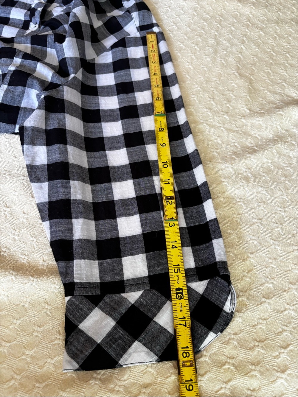 Foxcroft Black and White Check Button-Front Blouse - Picture 11 of 11